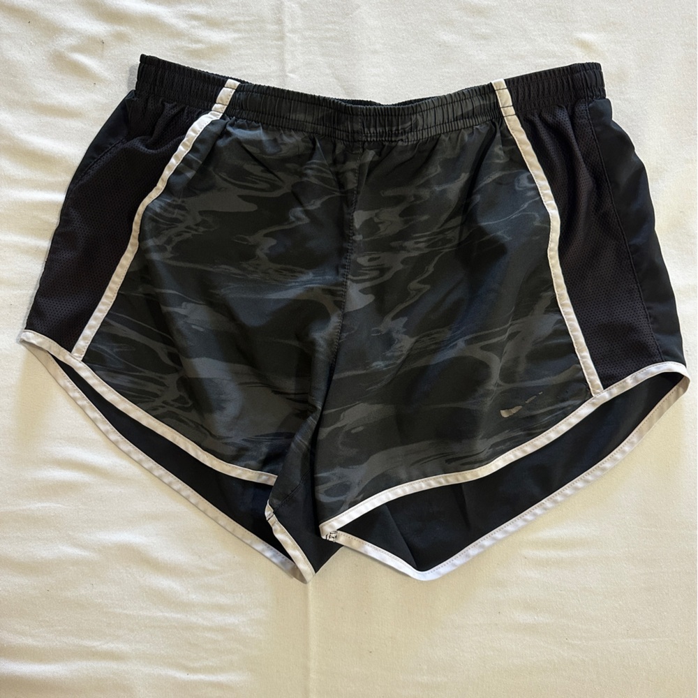 Nike Camo Black and Gray Running Shorts